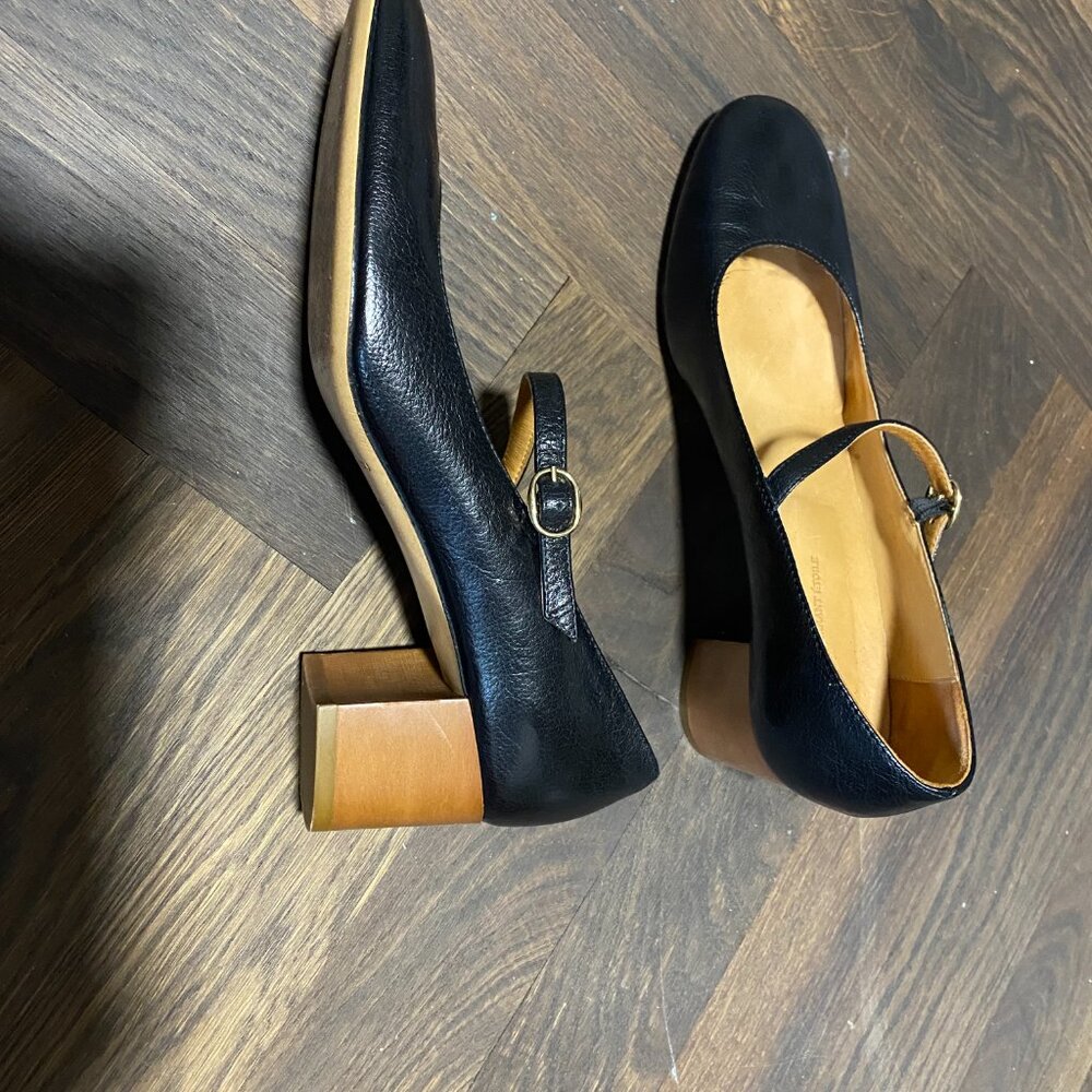 Black Leather Isabel Marant Mary Janes - Picture 2 of 3